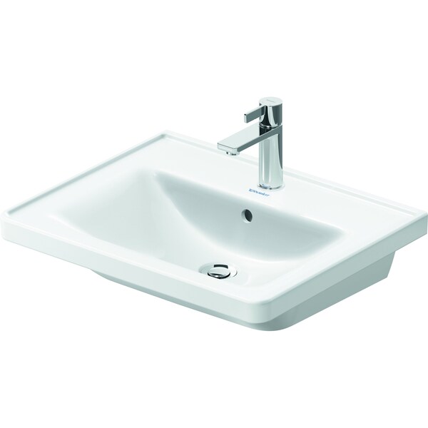 Duravit D-Neo Sink 23 5/8 White High Gloss, Faucet Hole Platform, Number Of Faucet Holes: 1, Overflow 2367600000 - main